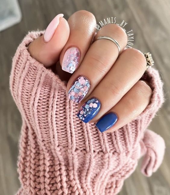 modele unghii cu gel de iarna