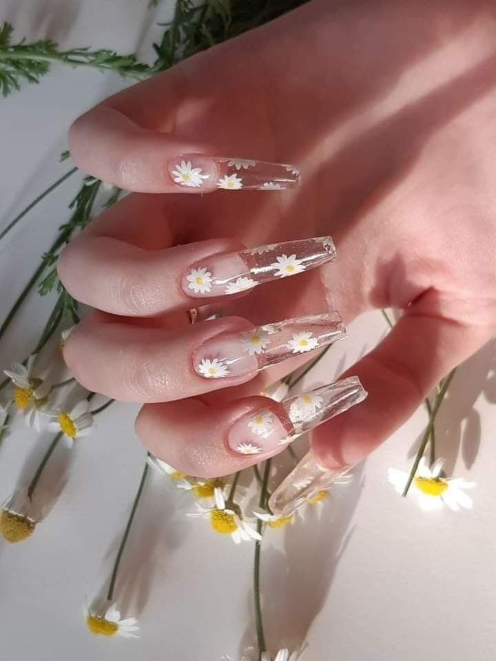 unghii cu gel transparent